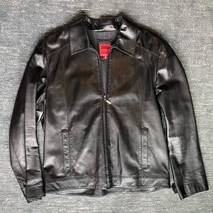Cole Haan black leather jacket in medium